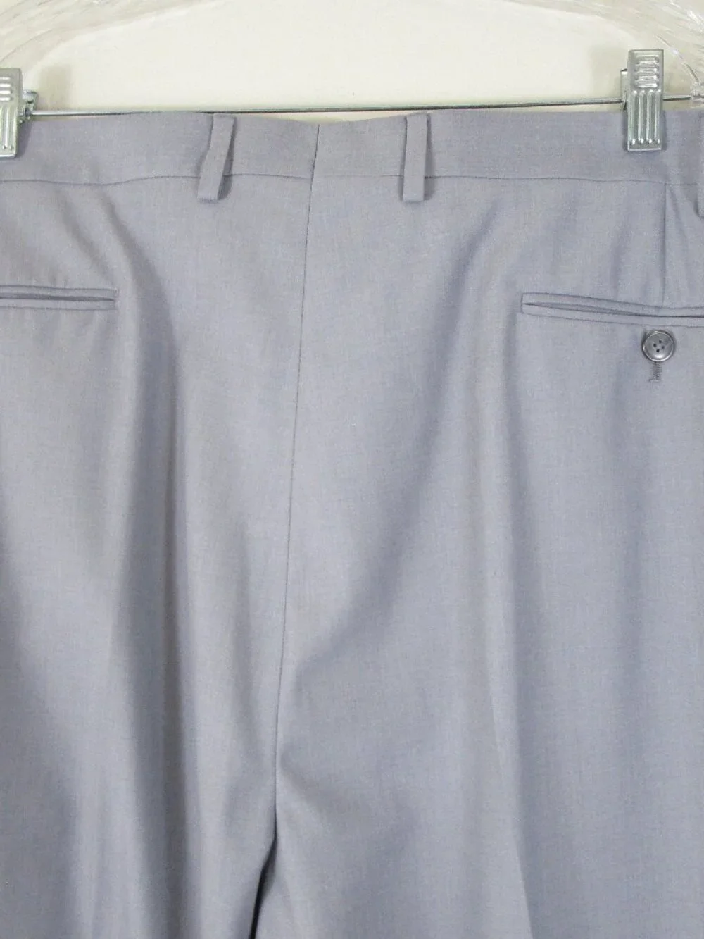 Pierre Loren Big & Tall Solid Light Gray Two Button Suit Size 56R Pants 52 X 29